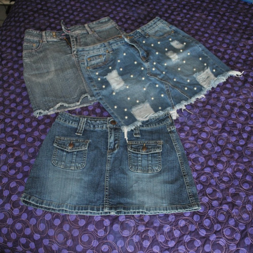Denim MIni Skirts